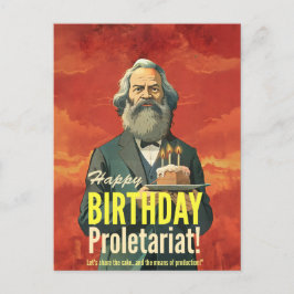 Cartão Postal Presente para amantes de livros que lêem Karl Marx