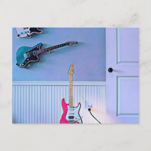 Cartão Postal Presente para marido guitarrista
