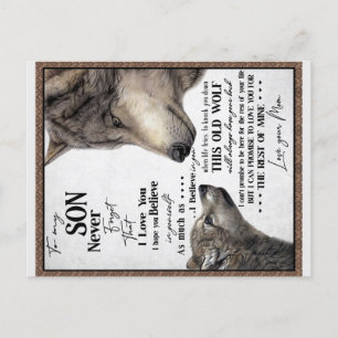 Cartão Postal Presente Para Meu Filho, Mãe e Filho, Carta de Amo