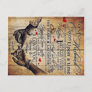 Cartão Postal Presente Para Meu Marido   Carta Adorável Para o M