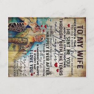 Cartão Postal Presente para Minha Esposa   Presente Divertido de