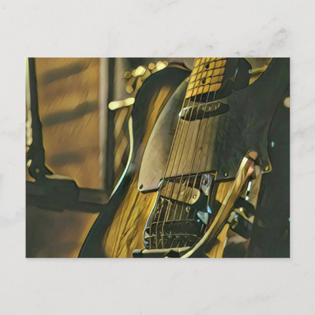 Cartão Postal Presente para namorado guitarrista (Frente)