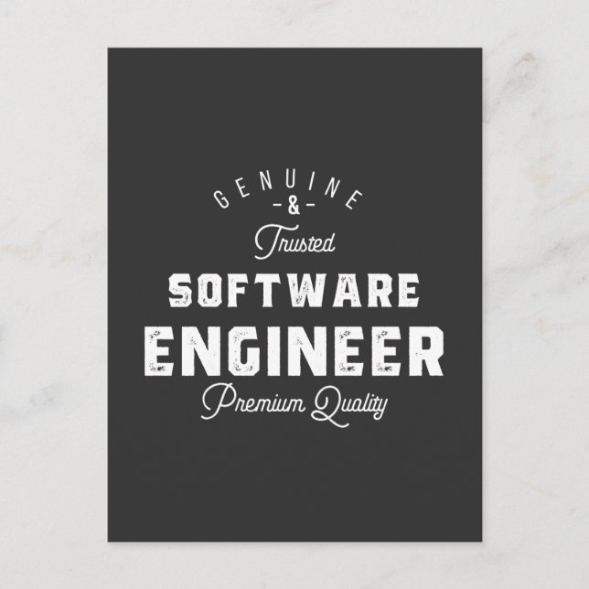 Cartão Postal Presente para o Engenheiro de software (Frente)