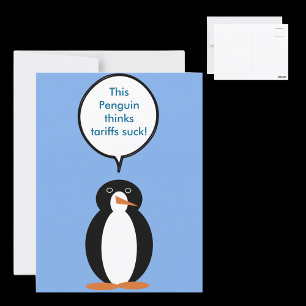 Cartão Postal Presente Patrimônio de Conscientização do Pinguim 