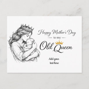 Cartão Postal Presente Personalizado Dia das Mães Minha Velha Ra