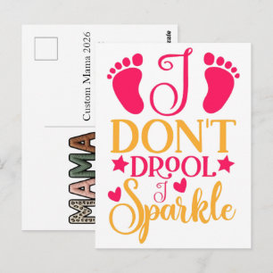 Cartão Postal Presente Personalizado Mamãe 2026 Pés de Bebê Fals