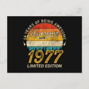 Cartão Postal Presente Retro Incrível de 48 Anos de Idade 1977 p
