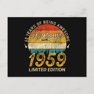 Cartão Postal Presente Retro Incrível de 66 Anos de Idade para A
