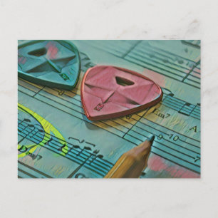 Cartão Postal Presente retrô para um guitarrista