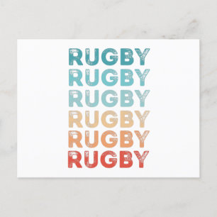 Cartão Postal Presente Vintage Rugby Retro