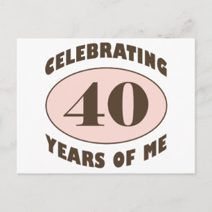 Cartão Postal Presentes aniversário de 40 anos engraçados
