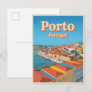 Cartão Postal Presentes da cidade retrô do Porto Portugal viagem