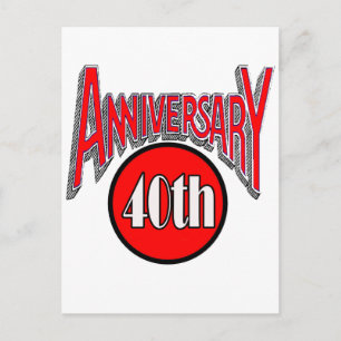 Cartão Postal Presentes de 40º Aniversário de Casamento