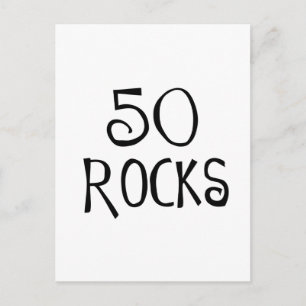 Cartão Postal presentes de 50 anos, 50 ROCKS