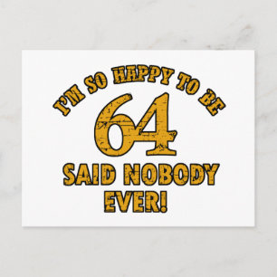 Cartão Postal presentes de 64 anos