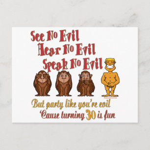 Cartão Postal Presentes de aniversário de 30 anos