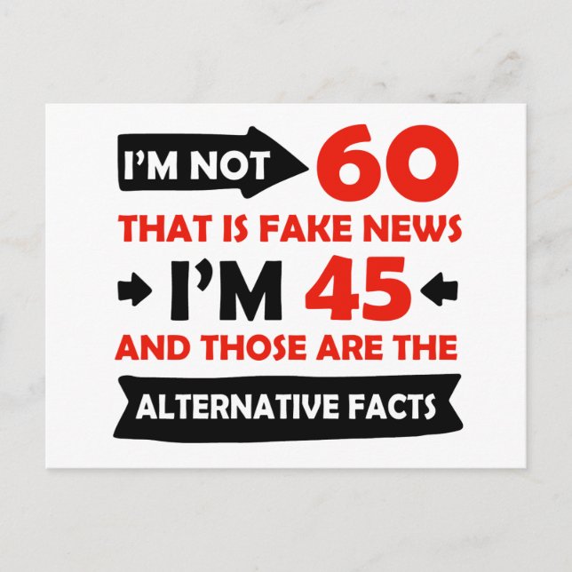 Cartão Postal presentes de aniversário de 60 anos (Frente)