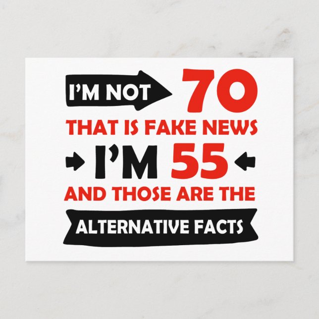 Cartão Postal presentes de aniversário de 70 ano (Frente)