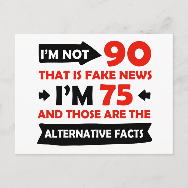 Cartão Postal presentes de aniversário de 90 ano (Frente)