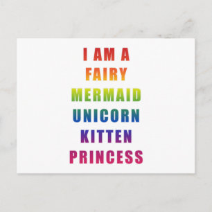 Cartão Postal Presentes de Aniversário Divertidos de Sereias do 