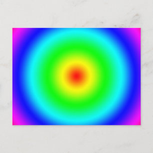Cartão Postal Presentes de Arte Psicodélica: Círculos Arco-Íris 