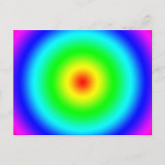 Cartão Postal Presentes de Arte Psicodélica: Círculos Arco-Íris 
