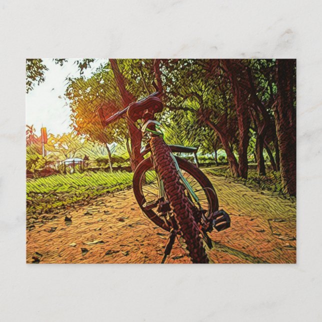 Cartão Postal presentes de bicicleta de montanha (Frente)