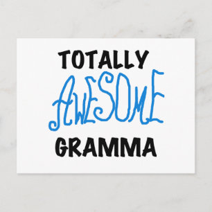 Cartão Postal Presentes de Camisetas Azuis da Gramma Totalmente