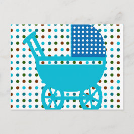 Cartão Postal Presentes de Carruagem de Design AZUL para  do Bab