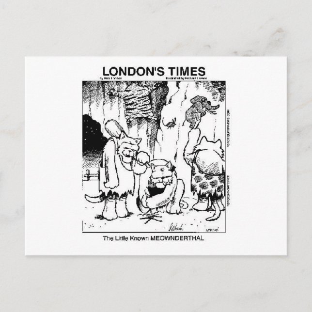 Cartão Postal Presentes De Cartoons "Meownderthals" Offbeat De P (Frente)