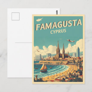 Cartão Postal Presentes de Chipre na praia do viagem Famagusta