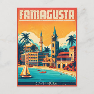 Cartão Postal Presentes de Chipre na praia do viagem Famagusta