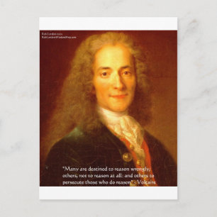 Cartão Postal Presentes de Citações de Voltaire Camisetas & Cart