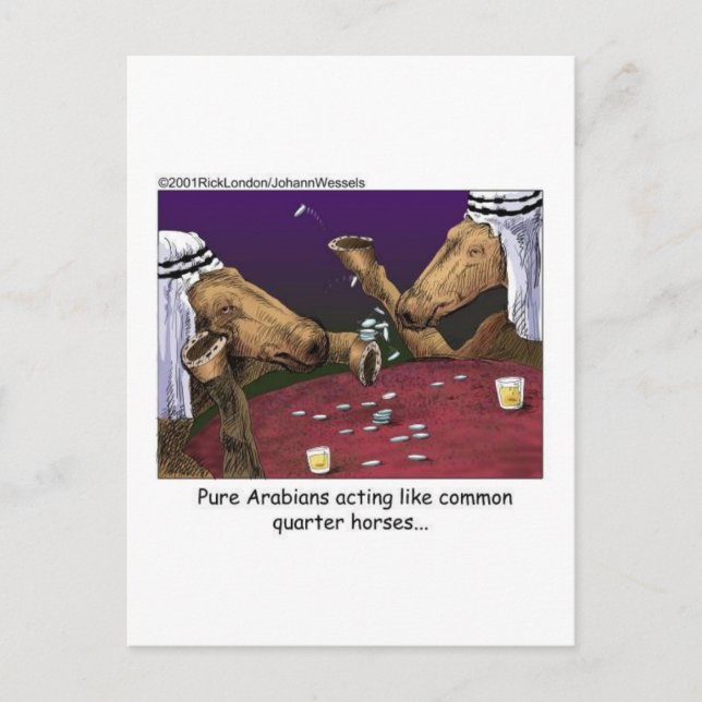 Cartão Postal Presentes de Desenhos de Cavalos Camisetas e Colec (Frente)