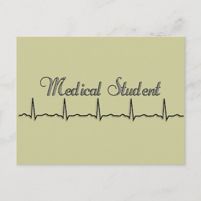 Cartão Postal Presentes de Design QRS para Estudantes Médicos (Frente)