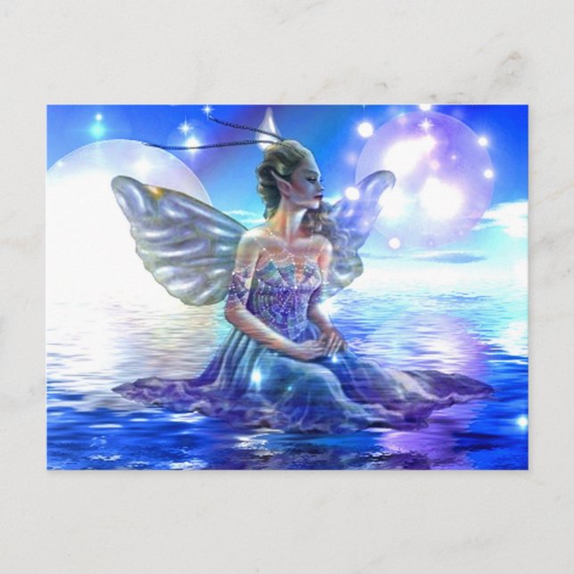 Cartão Postal Presentes de Fadas Fantasia (Frente)