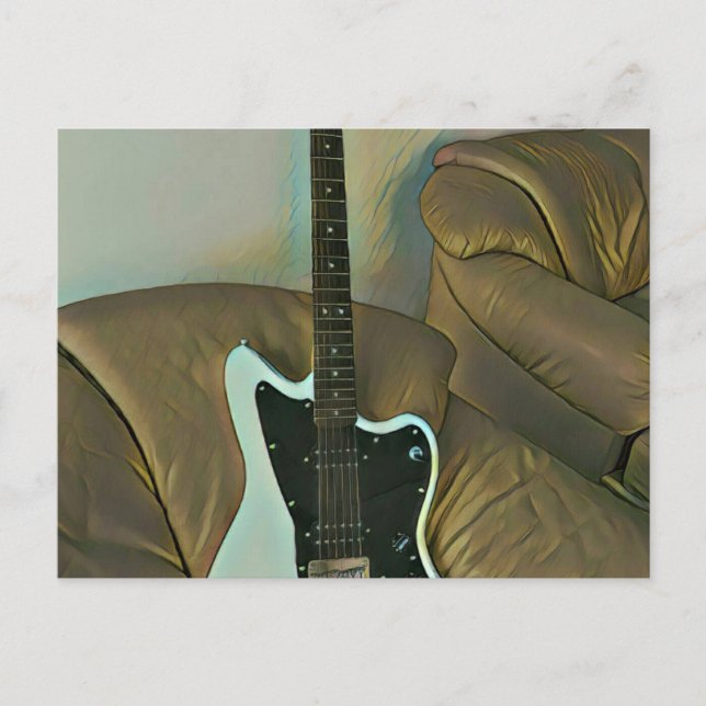 Cartão Postal Presentes de guitarra para o pai (Frente)