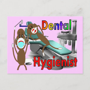 Cartão Postal Presentes De Macaco De Higienista Dental