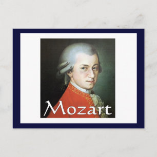 Cartão Postal Presentes de Mozart para amantes da música