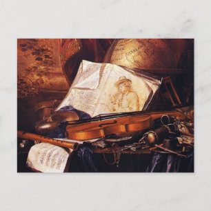 Cartão Postal Presentes de pintura de instrumentos musicais