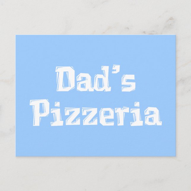 Cartão Postal Presentes De Pizzaria De pai (Frente)