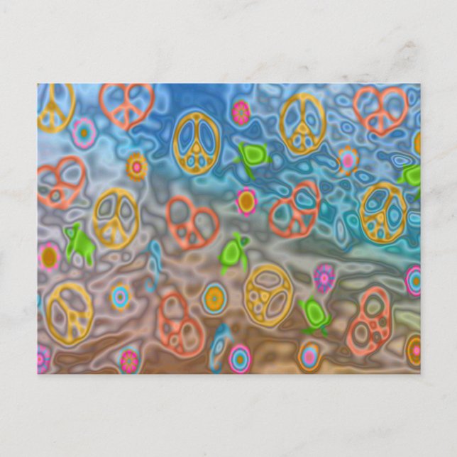 Cartão Postal Presentes de Roupa de vida no oceano Pacífico retr (Frente)