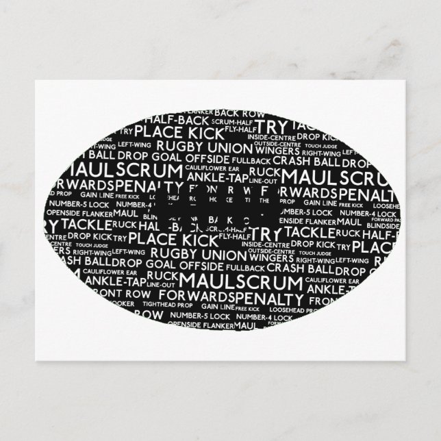 Cartão Postal Presentes de Rugby Union (Frente)