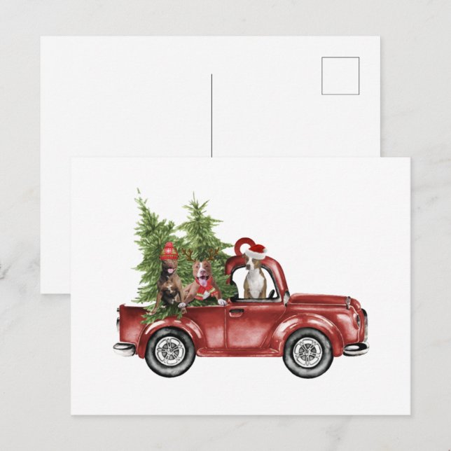 Cartão Postal Presentes De Xmas Engraçados Com Enfeites de natal (Frente/Verso)