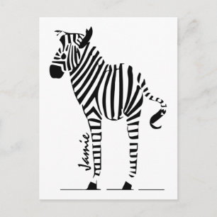 Cartão Postal Presentes de Zebra Lovers