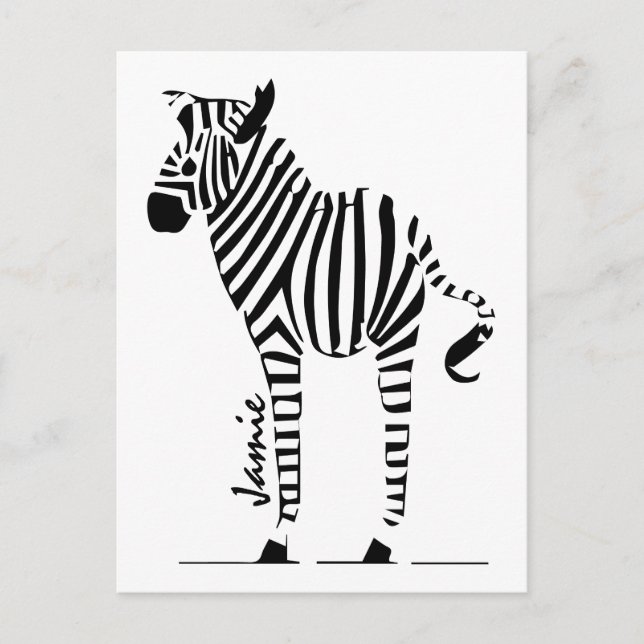 Cartão Postal Presentes de Zebra Lovers (Frente)