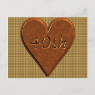 Cartão Postal Presentes do 40º aniversário de casamento