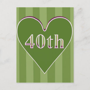 Cartão Postal Presentes do 40º aniversário de casamento