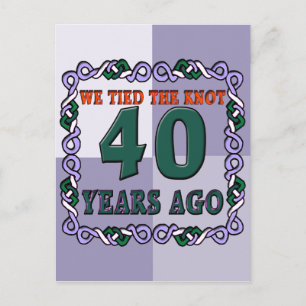Cartão Postal Presentes do 40º aniversário de casamento