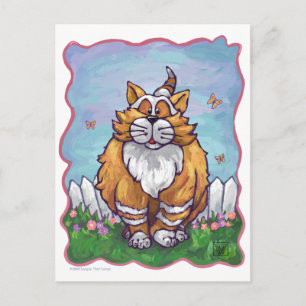 Cartão Postal Presentes e Acessórios do Gato Gengibre